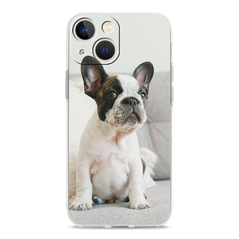 Чехол для телефона iPhone 17 Air Cases iPhone 16 15 12 13 14 Pro Max SE 7 8 Plus iPhone11 Прозрачный Мягкий Чехол Французский Бульдог Собака Питомец