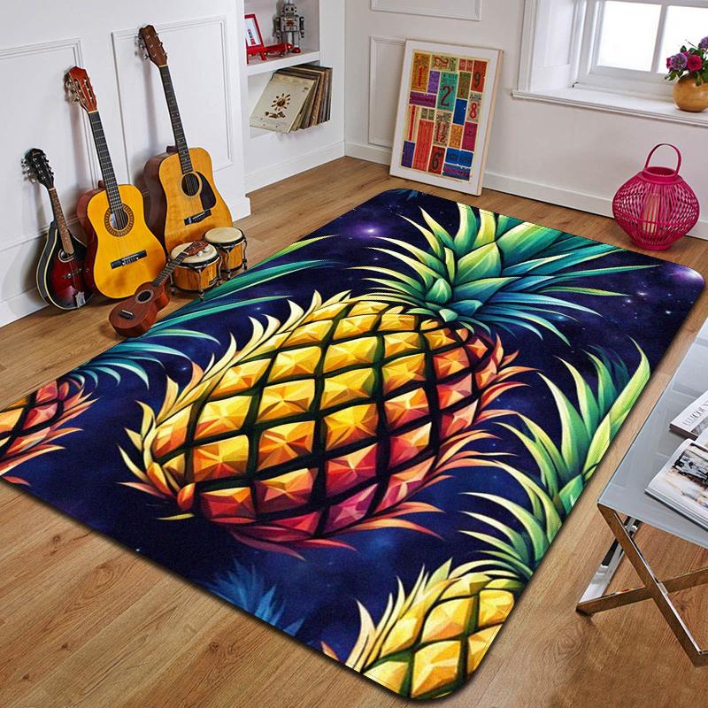 P-Pineapple Printed Carpet Fashion Yoga Mat Non-Slip Carpet Bedroom Decoration Outdoor Carpet Bedroom Birthday Gift