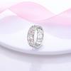 Charms Spring 925 Silver Color Rings Pink Heart Shaped Zircon Cat Rings for Woman Fine Romantic Wedding Engagement Jewelry Gifts