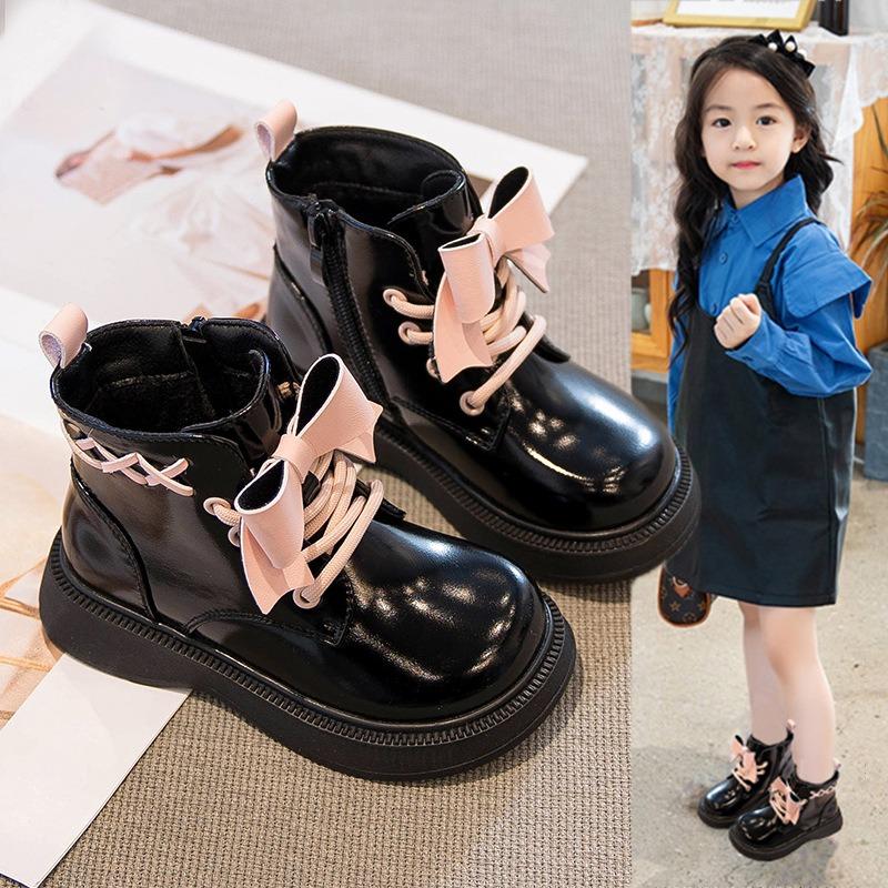 Winter New Style Children's Suede Short Boots Stylish Princess Boots Girls' Warm Cotton Boots