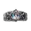 Artemis Classic Rhombus Mystic White Rainbow Silver Ring Silver Accessories for Men and Brand Silver 925 Silver Mystic Ring, (ACR0290), Women,