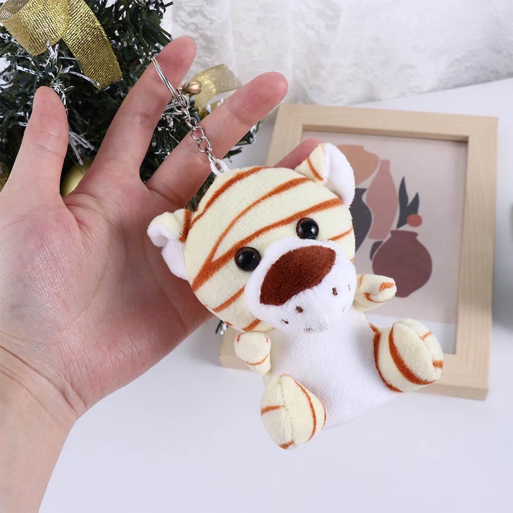 For Girl Jungle Brother Tiger Elephant Small Pendant Plush Keychain Stuffed Doll Keychain Stuffed Animal Toy Animal Plush Toy