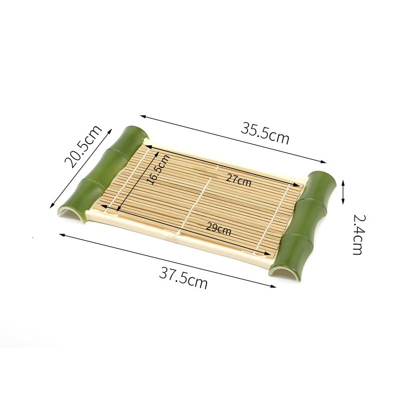 Поднос для суши в японском стиле, пластиковая тарелка, креативная форма из бамбука, холодное блюдо, суши, сашими, морепродукты, сервировочная тарелка, ресторанные тарелки
