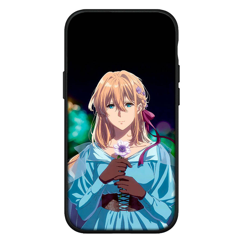 Чехол для iPhone 16 15 Xiaomi Redmi Note 14 13 12 11 Pro Max X 8 9 16e Samsung Galaxy S25 S24 S23 Moto A4 OPPO Huawei Violet Evergarden Phone Case