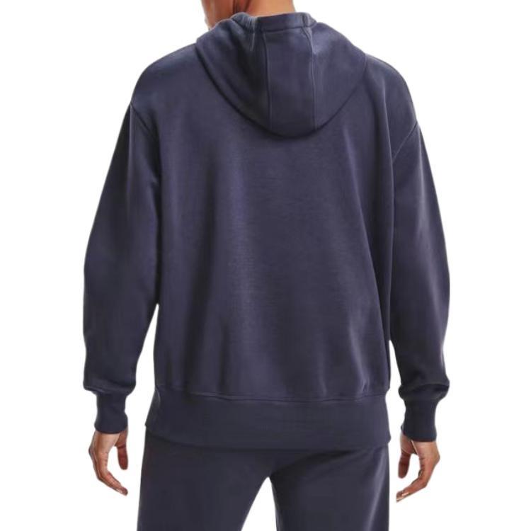 Under Armour Sweatshirts Women's Navy Blue Hooded Moderate Regular Unisex 1373026-558