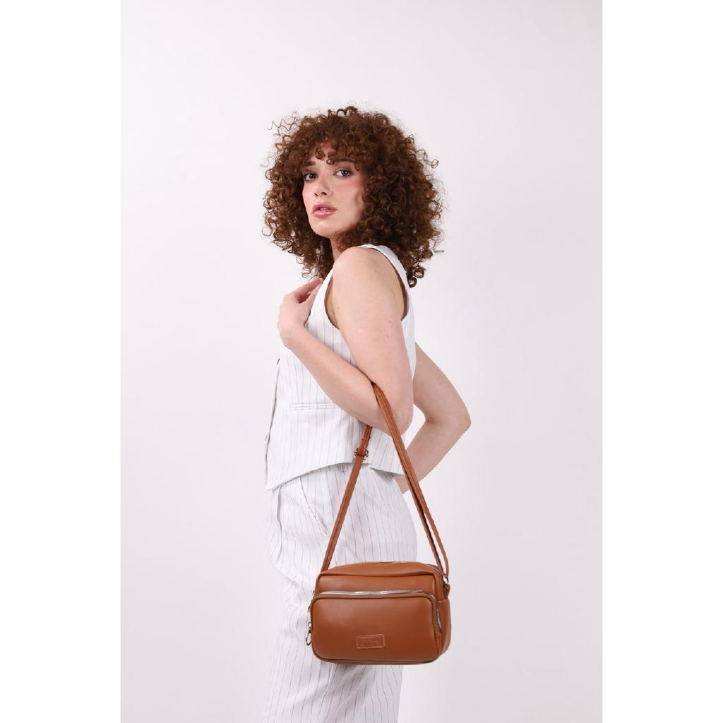 Women's Black 2-compartment Adjustable Strap Shoulder And Crossbody Bag