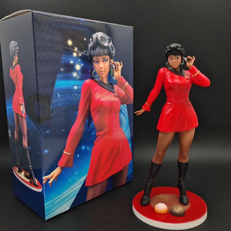New 22cm Star Trek Uhura Pvc Standing Posture Handsome Girl Anime Figure Model Statue Desktop Ornaments Decoration Surprise Toys