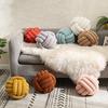 Knotted Ball Throw Pillow Ultra Soft Companionship Decorative Hand-woven Knotted Ball Lamb Velvet Sofa Cushion for Bathroom
