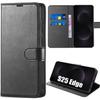 Protective Case - BOOLING - for Samsung Galaxy S25 Edge - Shockproof - Synthetic Leather - Black