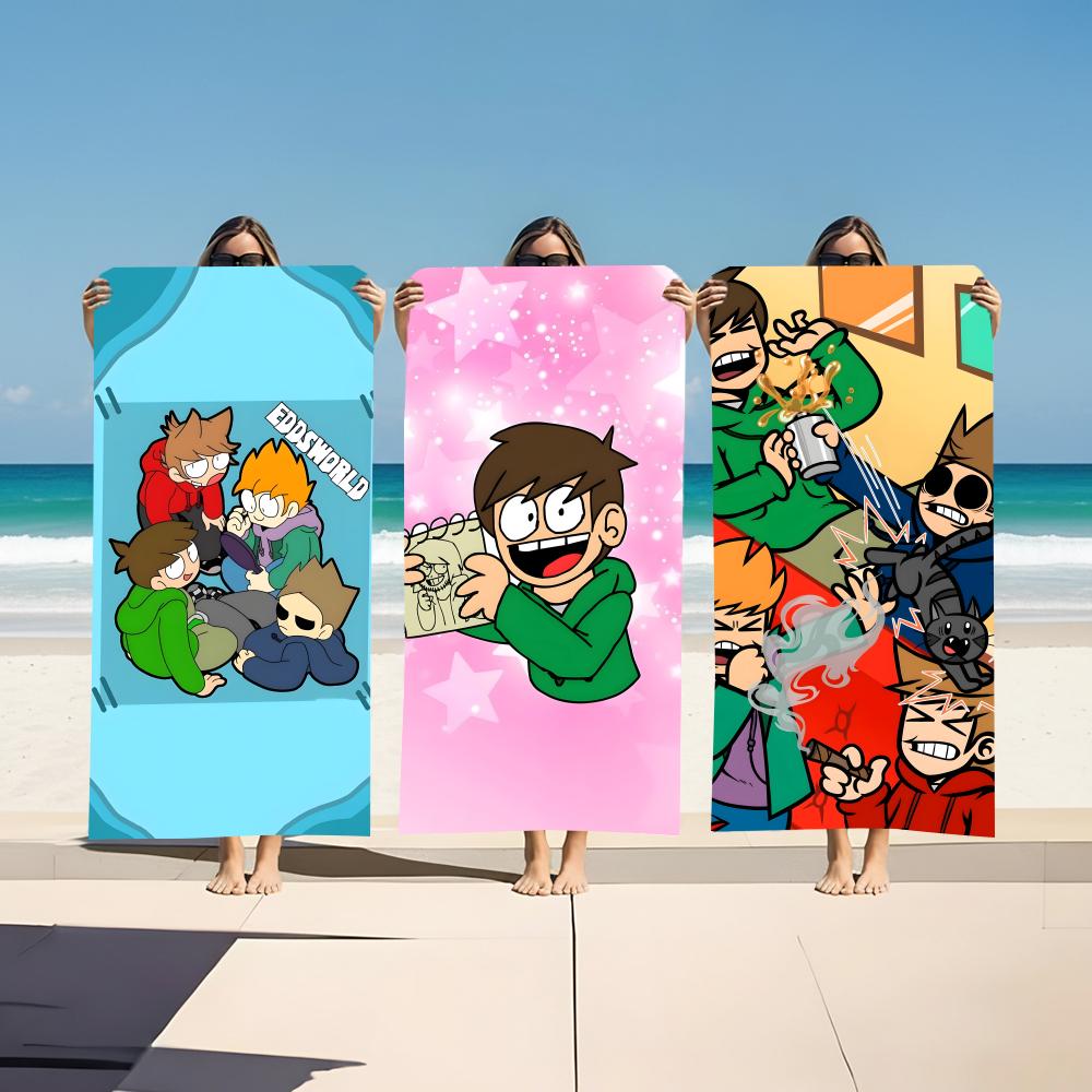 Полотенце E-Eddsworld из микрофибры, пляжное, быстросохнущее, не прилипает песок, ультратонкое волокно, супермягкое.