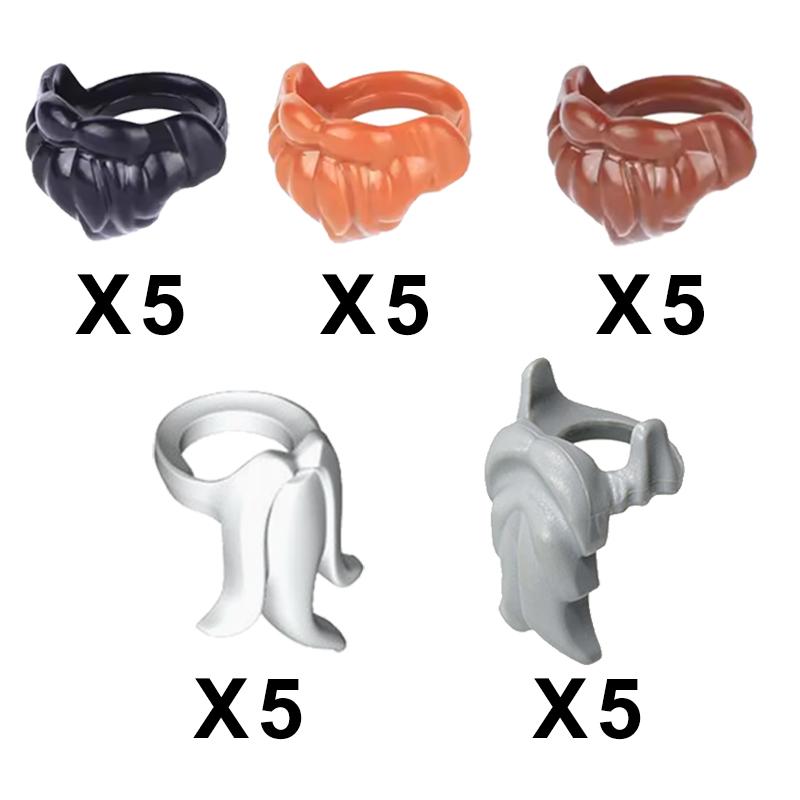 MOC Medieval Soldier Building Blocks King Beard Military Helmet Scarf Goggles Belt Cowboy Hat Duck Cap Mini Toys Brick Gift K042