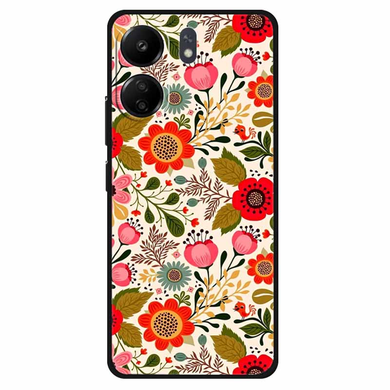 Funda For Xiaomi Poco C65 Case Soft Lion Wolf Black Shockproof Back Cover for Poco C65 C 65 Soft Case Poco C65 Cool Soft Bumper