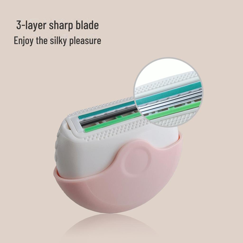 Wilo Three-Layer Rotary Razor: Unisex Hair Removal for Arms, Legs, Armpits & Intimate Areas.