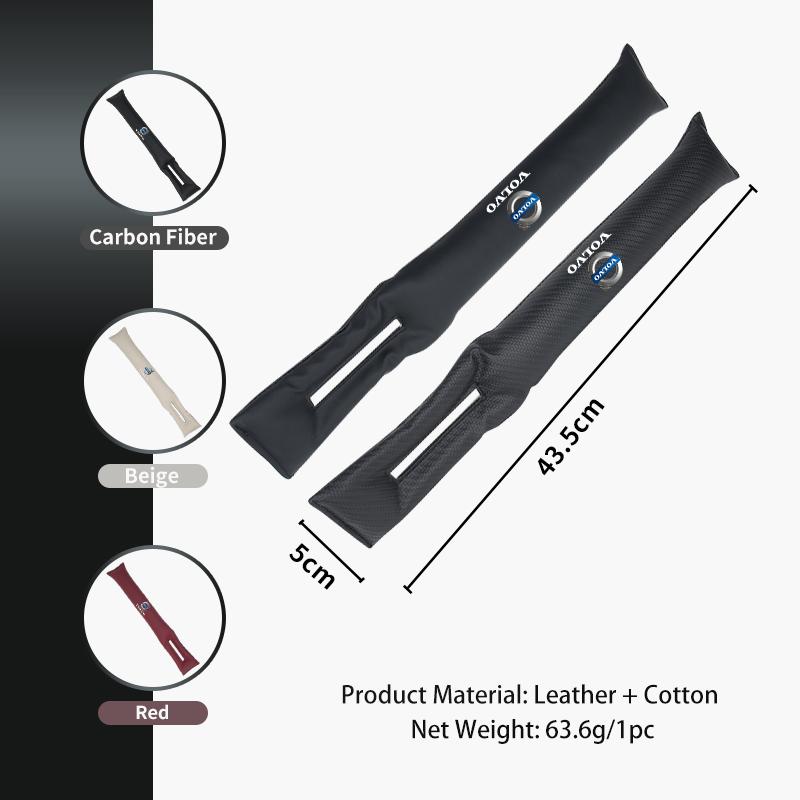Automotive Two-tone Leather Seam Strip Leak-Proof Auto Seat Gap Plug For Volvo XC60 S60 V40 V50 V60 XC40 V70 C30 S40 XV40 S70