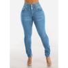 Women's Sexy Hip Lifting High Waisted Small Feet Skinny Stretch Long Jeans