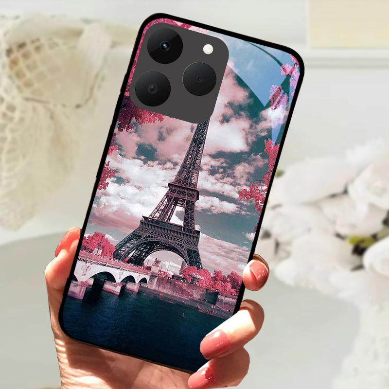 Чехлы для телефона Realme 15T 5G Задняя крышка Fundas Закаленное стекло Ударопрочный чехол Для Realme15T RMX5111 Оболочка Coque Capa Бампер