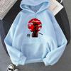 Japan Samurai Armor Katana Graphic Hoodies Cartoon Print Aesthetic Sweatshirt for Autumn/Winter Anime Clothing Moletom Hoody