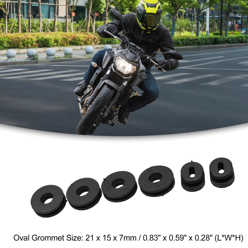 ACROPIX Мотоциклетные резиновые втулки боковых крышек для Suzuki GS125 6 шт. Черные