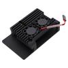 Aluminum Alloy Heat Dissipation Shell Case with Dual Fan Fit for Raspberry Pi 3 Model 2b 3b