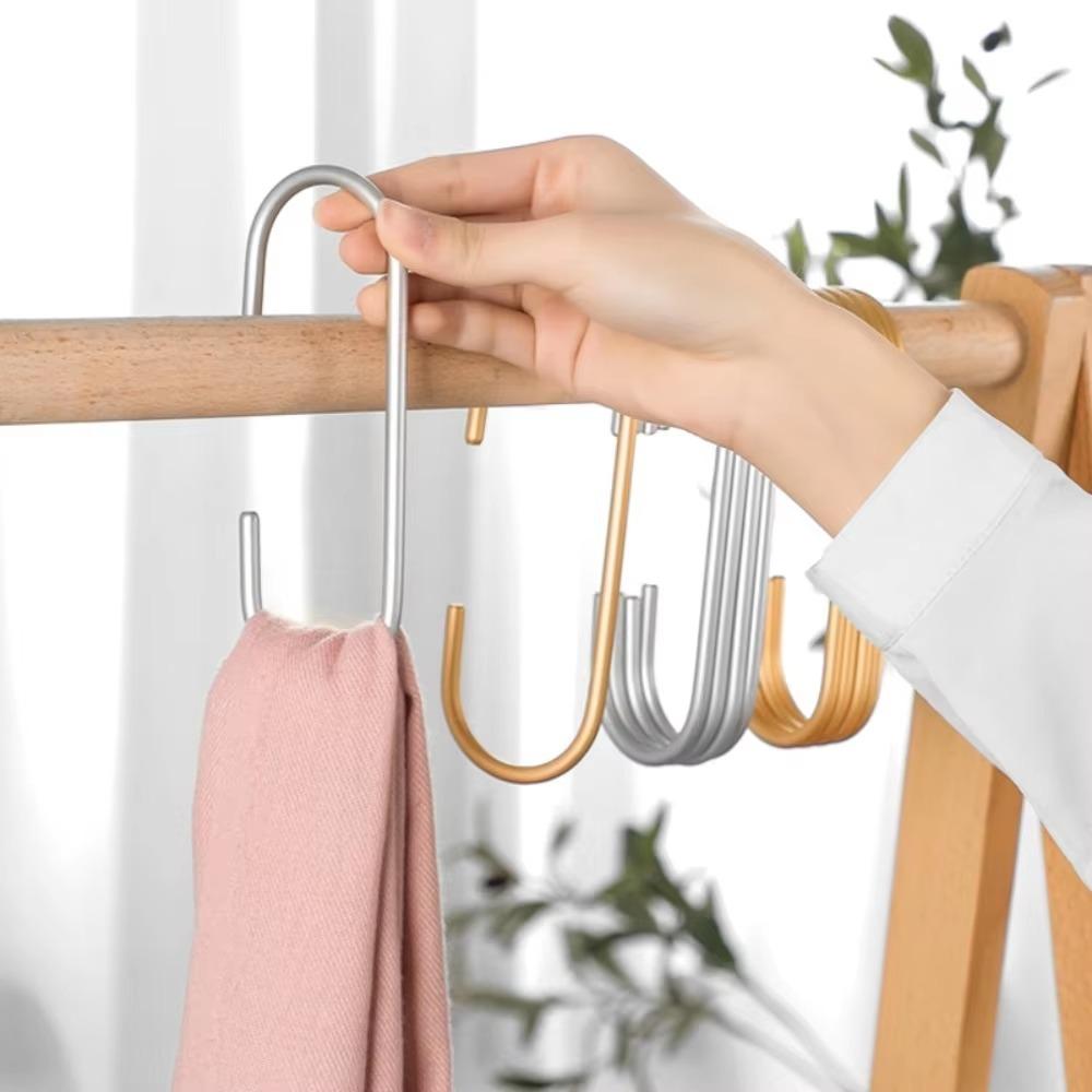 5pcs Hanging Clasp Holder Hooks Multifunction Drying Hooks New C Shape Hooks Closet Organizer