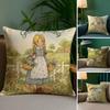 Art Sarah Kay S-Swing Girl-MT Pillow Case Printed Brushed Fleece Pillow Baby Skin-Touch Eco-Friendly Dye-Sublimat
