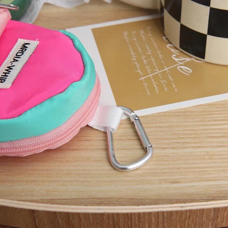 Детский милый кошелек Macaron, кошелек на молнии, детский кавайный мини-кошелек, сумка для монет, сумка для хранения ключей, сумка для книг, подвеска