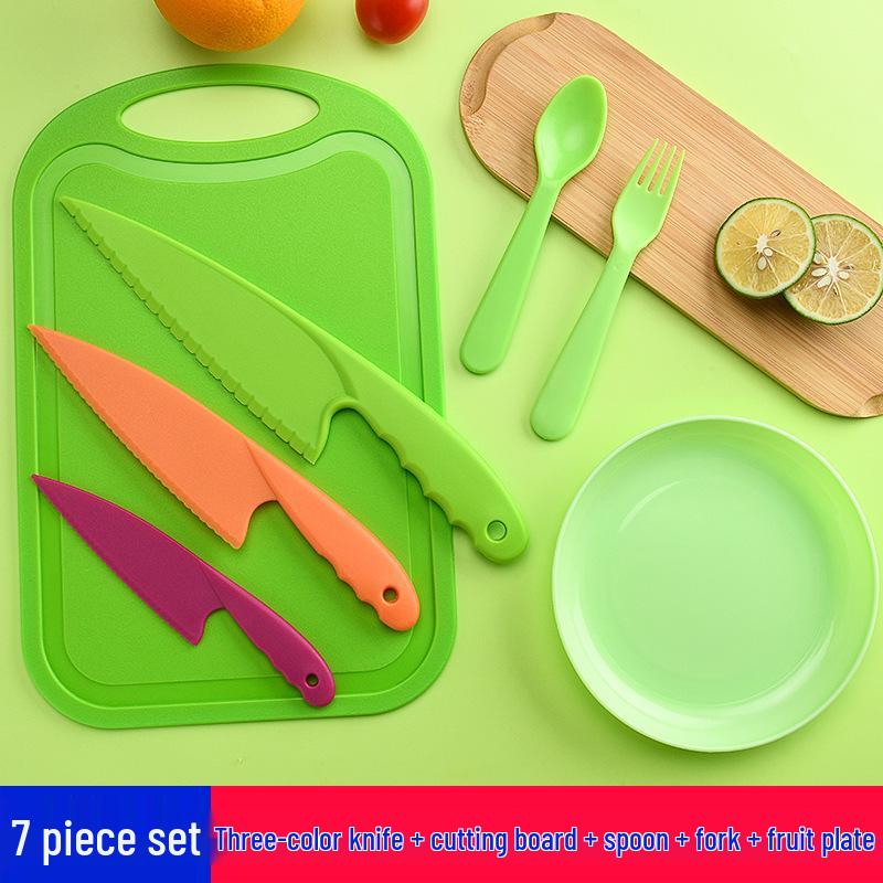 Children's Safe Plastic Knife Set – Ideal for Early Education and Kindergarten.