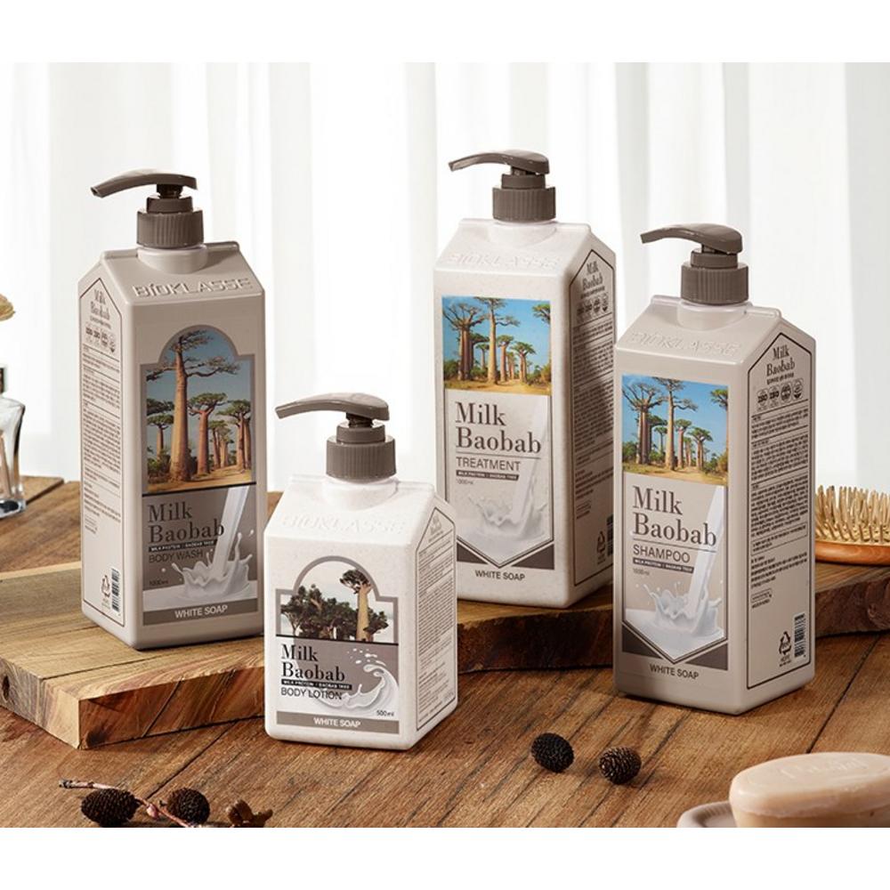Milk Baobab Подарочный набор для волос из 2 предметов, аромат белого мыла, 3 комплекта