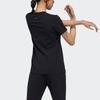 Adidas Foil Print Round Neck Sports Tee Women Tops Black GP0701