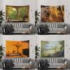 Pastoral Scene Oil Painting Tapestry Bedroom Living Room Tapestry Home Wall Decoration Tapestry