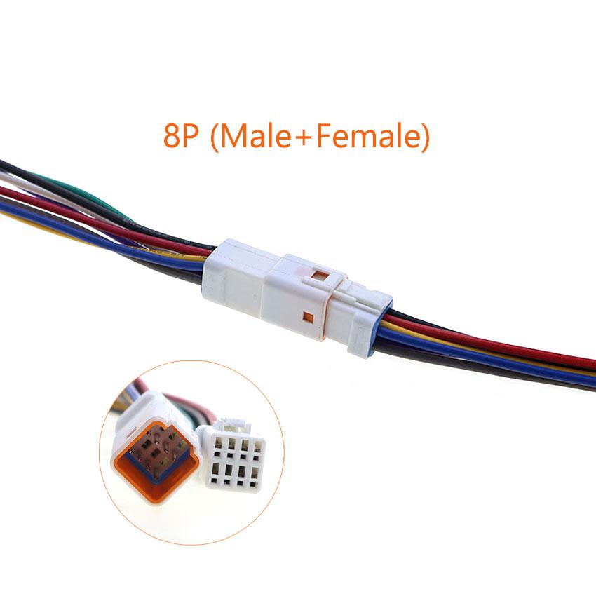 YuXi JST JWPF Automobile Car Waterproof Connector 2/3/4/6/8Pin Male Female Harness Plug Socket With 20cm Wire