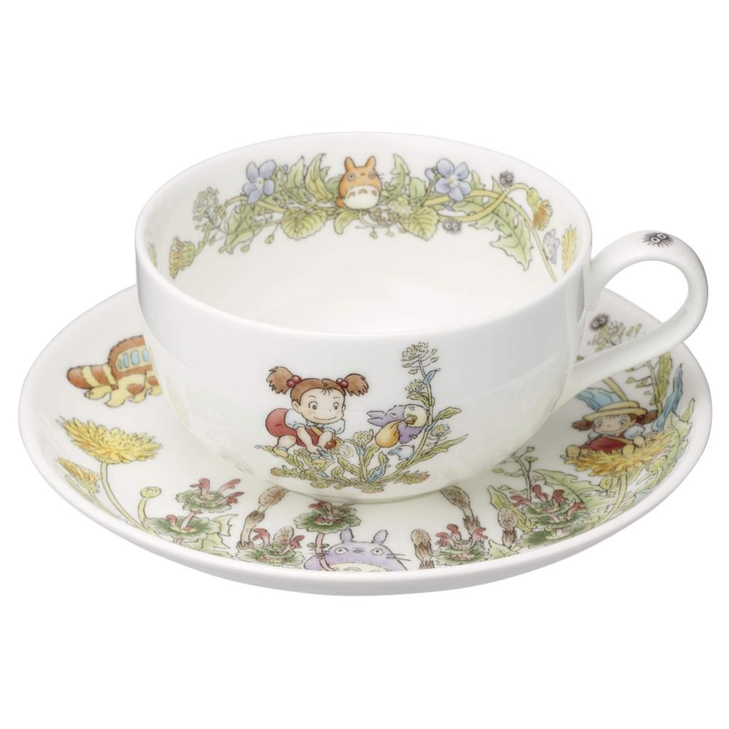 Чашка для молочного чая Noritake Блюдце 325 мл Мой сосед Тоторо Одуванчиковая серия Подходит для микроволновой печи 1 шт. Костяной фарфор и T97285A/4660-2