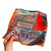 Spring New Plain Crepe Satin Armor Printed Silk Scarf Women's High-end Light Luxury Mulberry Silk Small Square Scarf