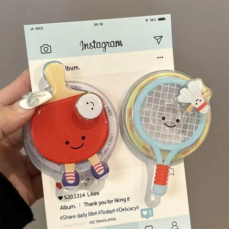 Cute 360 Degree Rotation Table Tennis Badminton For Magsafe Phone Holder Foldable for Iphone17 16 15 14 13 12 Desktop Phone Stand