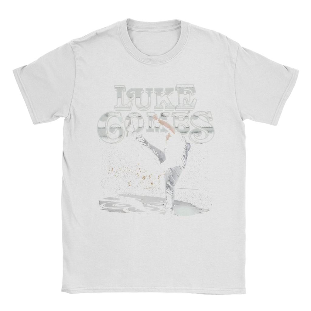 Harajuku TShirt Summer Luke Combs My Kinda Saturday Night Tour T Shirts Pure Cotton Tee Shirt for Unisex YK Short Sleeve Tees