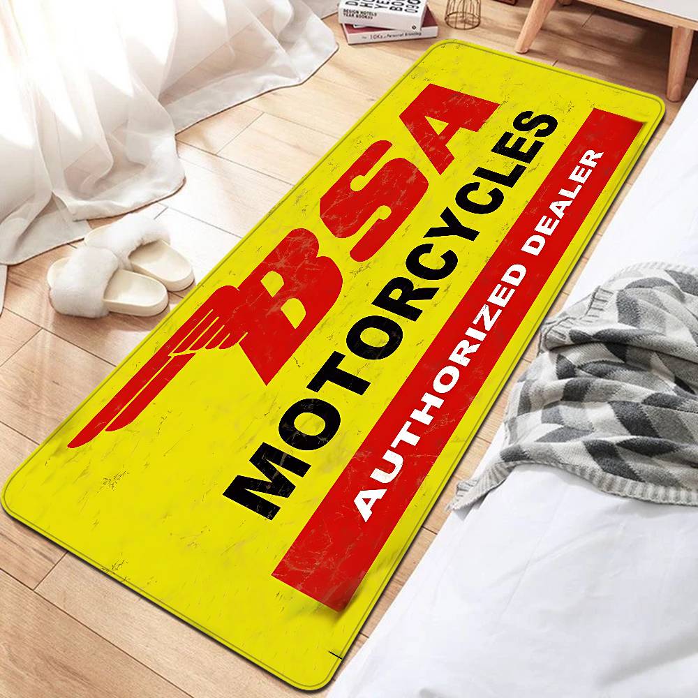 BSA Retrofit Motorcycle Floor Mat Retro Multiple Choice Living Room Kitchen Rug Non-Slip Modern Home Decor