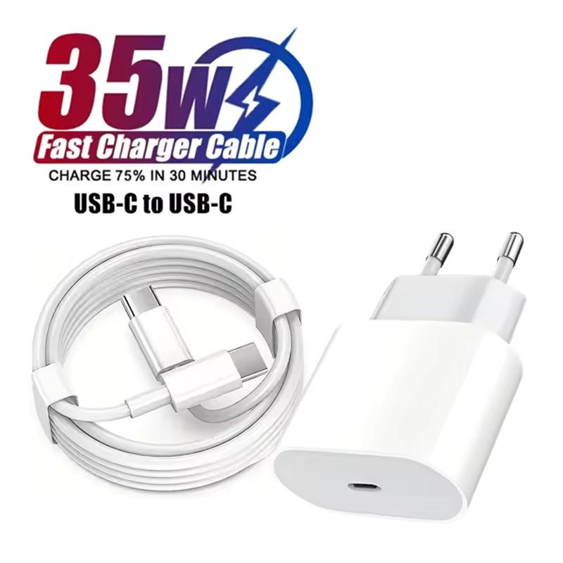 PD 35W USB C Charger Type C Fast Charging for iPhone 16 15 14 13 12 11 Pro Max Plus XR X XS PD Charging Cable Phone Accessories