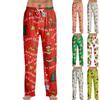 Pajama Pants Sleepwear Casual Drawstring Elastic Waist Pants Comfy Straight Yoga Loose Trousers