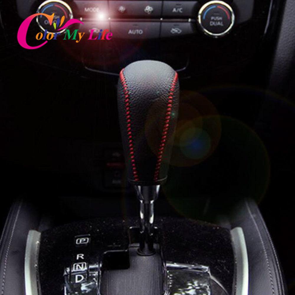Кожаный чехол для ручки переключения передач Color My Life для Nissan Qashqai J11 Dualis 2 J10 Xtrail X-Trail T32 Murano, головка переключения передач