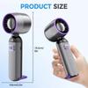 LED Digital Display Small USB Charging Fan Rechargeable Turbo Fan Mini Hand Fan  Women Makeup Tools