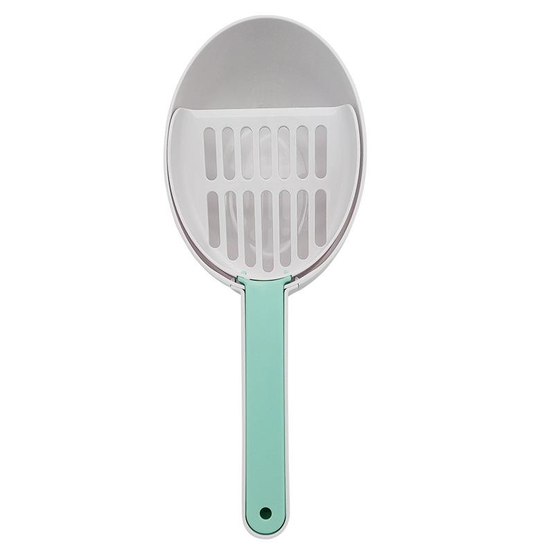 Cat Litter Scooper Portable Cat Poop Shovel with Detachable Double Leakage Shovel for Pet Cleaning Supply