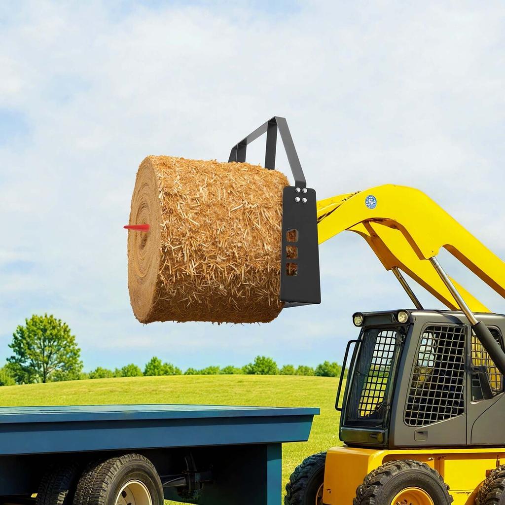 Skid Steer Pallet Forks, 1814 kg Rated Capacity, Pallet Fork Frame Attachment with 122 cm Pallet Forks Forklift Blades, 50.8 mm Hitch Receiver & Spear