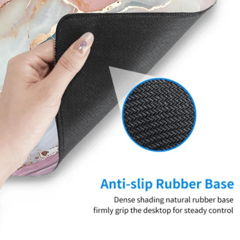 Pink Blue Marble Large Gaming Mouse Pad Non-Slip Rubber Desk Mat Desk Interior Setup Mousepads Playmat Mouse Mat Office Rug