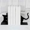 Cute Cat Bookends Decorative Book Holder Birthday Gift Collection Artwork Iron Ends Bookshelf