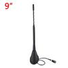 1 Set Universal 9 Inch Car Anti Noise Whip Roof Mast AM/FM Aerial Antenna Have Base