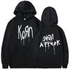 Korn Music Concert Rock Band WORLD TOUR Hoodie Men's Vintage Metal Gothic Oversized Sweatshirt Hoodies