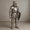 Full Medieval Knight Armor Suit  Wearable Steel Armor with Helmet, Shield  Gauntlets , Cosplay and Collectors Set