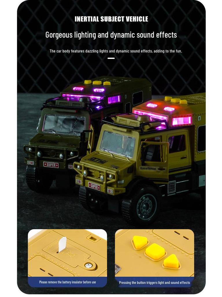 Large Toy Car Model with Lights and Music for Boys