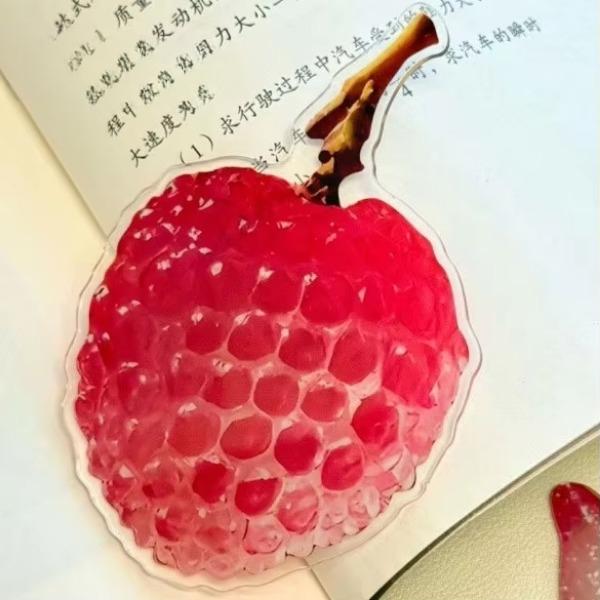 1 шт. Милая креативная дизайнерская закладка, акриловая прозрачная, серия фруктов, книжная вкладка, закладка INS Simplicity, студенческая канцелярия, подарок