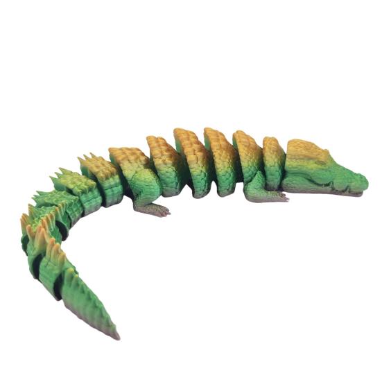3D Printed Crocodile Toy Articulated Crocodile Ornament with Moveable Joints Anxiety Relief